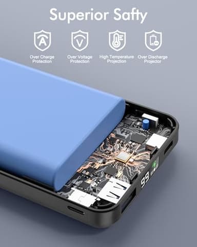 podoru for Magsafe Battery Pack, Foldable 10000mAh Wireless Portable Charger with USB-C Cable LED Display 22.5W PD Fast Charging Magnetic Power Bank for iPhone 16/15/14/13/12 All Series-Black - Image 7