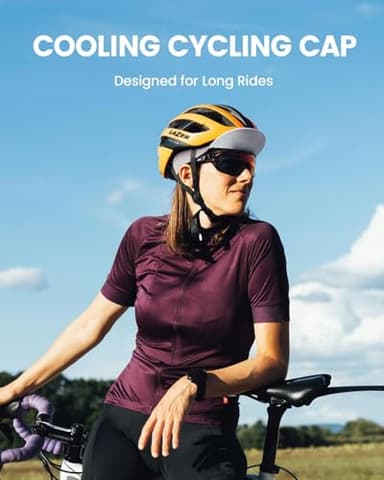 Zylioo Extra Large Cycling Cap,Big Size Biking Hat Under Helmet,Cycling Helmet Liner Breathable Sweat Uptake Gray - Image 6