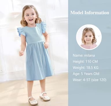 Kionio Baby Girl Toddler Dress Girls Summer Dresses Cotton Sleeveless Halter Tie Back Kid Ruffle Sundress Casual Party Beach - Image 8