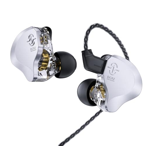 CCZ Solo Silver In Ear Monitor Wired IEM Headphone, DC02 Dual Magnetic Circuit DD HIFI Earphones, Professional Hifi Earphone, Stereo Sound Earbuds, With MIC - Image 1