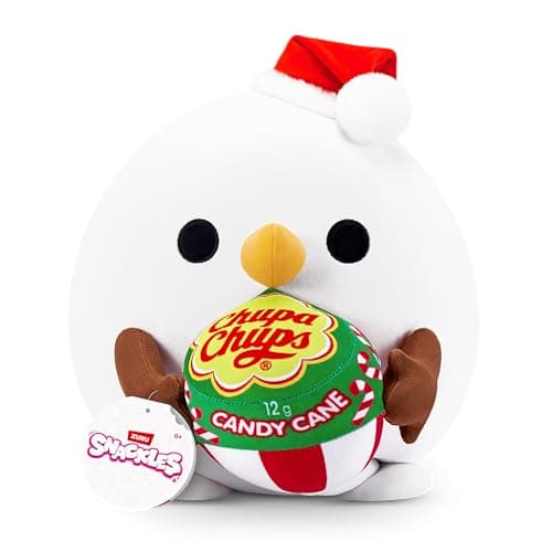 Snackles Christmas Snowman & Chupachups 14 Inch Plush by ZURU, Ultra Soft Plush, Collectible Plush with Real Licensed Brands, Stuffed Animal, Giftable, Holiday - Image 1