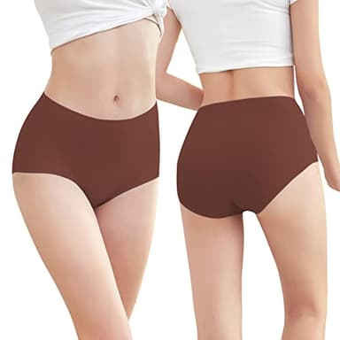 FallSweet No Show High Waist Briefs Underwear for Women Seamless Panties Multi Pack (Multi6 (5-Pack), Large) - Image 2
