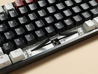RK ROYAL KLUDGE RK84 RGB Limited Ed, 75% Triple Mode BT5.0/2.4G/USB-C Hot Swappable Mechanical Keyboard, 84 Keys Wireless Gaming Keyboard, RK Yellow Switch, Americano Black - Image 8