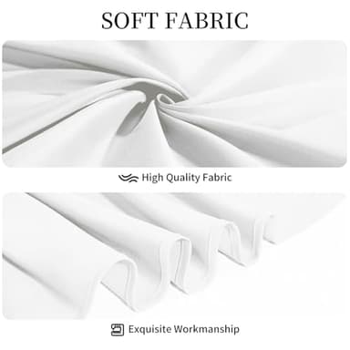 Easy-Going 6 Pack White Tablecloths 60x102 Inch for 6 Ft Rectangle Table, Washable Polyester Waterproof Stain Resistant Table Cloth, Decorative Table Cover for Kitchen, Dining Tables, Events - Image 4