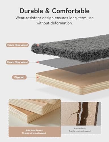 PLEKER Cat Wall Shelves 5-in-1 Modern Climbing Wall Furniture Set for Cats with Scratching Posts, Cat Bed & Sofa, Space-Saving Perch for 16" Drywall, Gray - Image 3