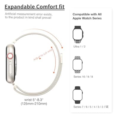 MARGE PLUS Slim Milanese Loop Compatible with Apple Watch Band for women 41mm 40mm 38mm 42mm 46mm 45mm 44mm, Stainless Steel Magnetic Mesh Strap work on iWatch Series 11 10 9 8 7 6 5 4 3 & SE 3 2 1 - Image 5