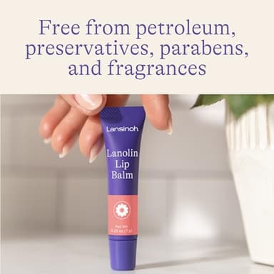 Lansinoh Lanolin Lip Balm, 4 Pack, 0.25 oz Each, Ultra-Moisturizing Lip Care with Natural Lanolin for Dry, Chapped Lips - Image 5