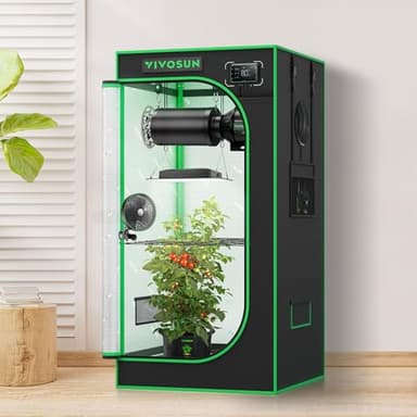VIVOSUN GIY Plus Smart Grow Tent Kit, 2x2ft 1-Plant System, WiFi-Integrated Automatic Grow System with 2000D Mylar Grow Tent, Full-Spectrum Programmable Grow Light, Enhanced Ventilation & Circulation - Image 9