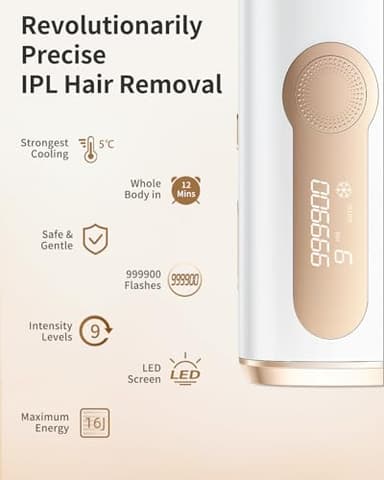 AMOTAOS IPL Laser Hair Removal for Women and Men, Ice-Cooling Laser Hair Removal Device Safe at-Home Epilators for Face Armpits Arms Bikini Line Legs Whole Body - Image 8