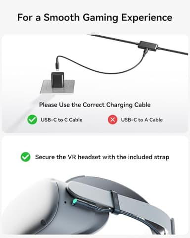 INIU Link Cable with Charging [16ft] for Meta Quest 3s Oculus Quest 3 Quest 2/Pro, Pico 4, PC VR, Steam VR, USB 3.0 High Speed Data Cable, USB C Charger Cord for VR Headset Accessories - Image 5