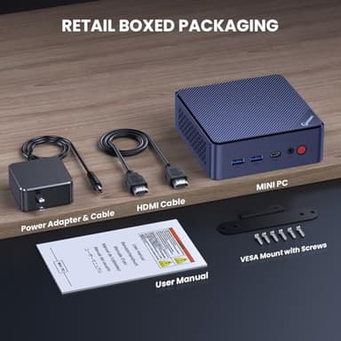 Gezoon Mini PC,N100 Mini Computers,16GB RAM 512GB SSD,Triple 4K Display/2*USB3.0/Dual WiFi/Bluetooth/Full Function Type-C/Dual LAN/VESA/Home/Business Mini Desktop Computer - Image 8
