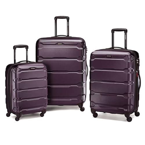 Samsonite Omni PC Hardside Expandable Luggage with Spinner Wheels, Purple, 3-Piece Set (20/24/28) - Image 1