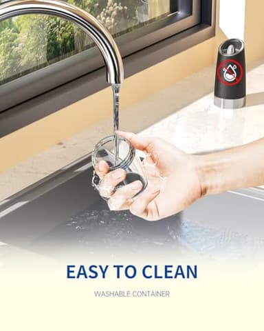 CIRCLE JOY Gravity Electric Salt and Pepper Grinder Set Automatic Salt and Pepper Grinder Set with LED Light, Battery Operated, Adjustable Coarseness, Large Capacity, for Home Kitchen BBQ - Image 8