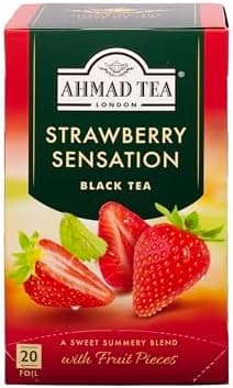 Ahmad Tea Strawberry Sensation Black Tea, 20-Count Boxes (Pack of 6 - Image 3
