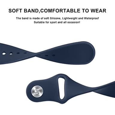 Meliya Bands Compatible with Samsung Galaxy Watch 6 40mm 44mm / Watch 6 Classic Band 43mm 47mm, 20mm Soft Silicone Sport Replacement Strap for Galaxy Watch 6 Band Women Men - Image 3