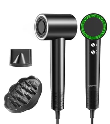 Hair Dryer with Diffuser,1-5min Fast Dry by 1400w, 3 Heat/Cool Wind Level,0.86lb Lightweight, 49db Low Noise,1.5 Billion Plasma, Industry-Leading High-Speed Brushless Motor Blow Dryer for Home Travel - Image 1