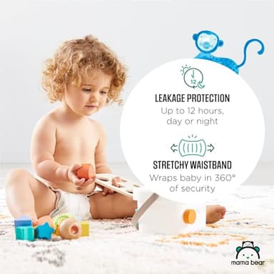 Amazon Brand - Mama Bear Gentle Touch Diapers, Size 4, 148 Count (4 packs of 37) - Image 7