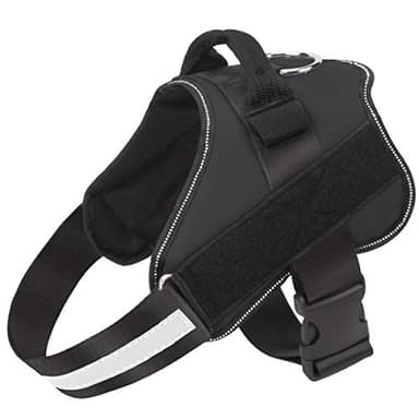 Bolux Dog Harness, No-Pull Reflective Dog Vest, Breathable Adjustable Pet Harness with Handle for Outdoor Walking - No More Pulling, Tugging or Choking (Black, XL) - Image 1