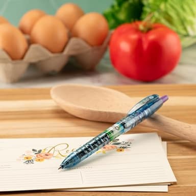 PILOT B2P - Bottle to Pen Refillable & Retractable Rolling Ball Gel Pen Made From Recycled Bottles, Fine Point, Purple G2 Ink, 12-Pack (31622) - Image 4