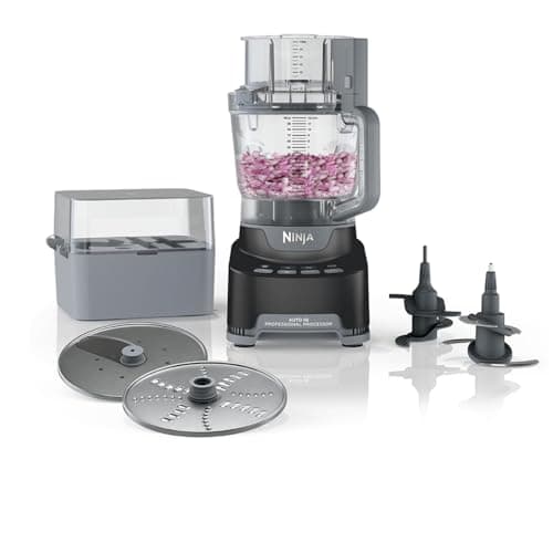 Ninja NF705BRN Professional XL Food Processor, Storage Box, 1200 Peak-Watts, 4-in-1, Chopping, Slicing/Shredding, Purees, Dough, 12-Cup Processor Bowl, 2 Blades & 2 Discs, Feed Chute/Pusher, Black - Image 1