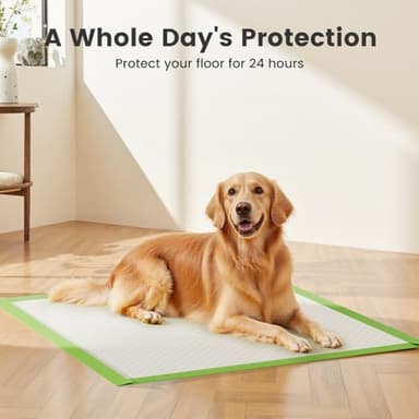 Gardner Pet Dog Pee Pads Extra Large 28"x34", XL Thicker ECO Green Disposable XLarge Puppy Training Pads Super Absorbent Full Edge-Wrapping Pad for Dogs, Puppies, Doggie, Cats, Rabbits-(30 Count) - Image 5