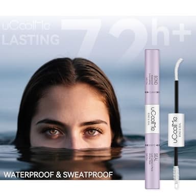 UCOOLME Lash Bond and Seal Waterproof for Eyelash Extensions Lash Cluster Glue 150Hours Long-Lasting,Non-Irritating, 2-in-1 lash Glue for Eyelash Clusters DIY Lash Extensions at Home(Clear Bond,10ML) - Image 2