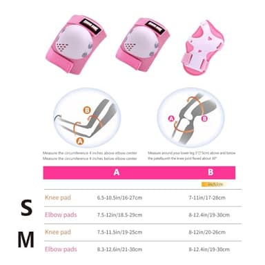 Youth/Kids Knee Pads Elbow Pads Wrist Guards Protective Gear Set for 3-15 Years Child Roller Skates, Skateboard, Cycling, Inline Skating, BMX Bike, Balance Bike, Scooter Riding and Other Outdoor Sports - Image 6