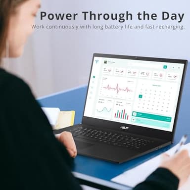 ASUS CX17 Everyday Value Chromebook 17.3" FHD Display (Intel Celeron N4500, Intel UHD Shared, 4GB LPDDR4, 128GB SSD eMMC, WiFi 6, HD Webcam, Bluetooth 5.2, 45W PSU, Chrome OS (Renewed) - Image 6