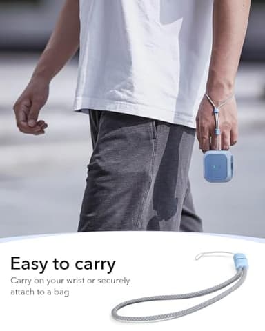 ESR for AirPods 4 Case, Compatible with AirPods 4th Generation Case (2024) (USB-C), Compatible with MagSafe, Drop Protection Cover with Lanyard, Magnetic Lid Lock, Orbit Hybrid Series, Blue - Image 8