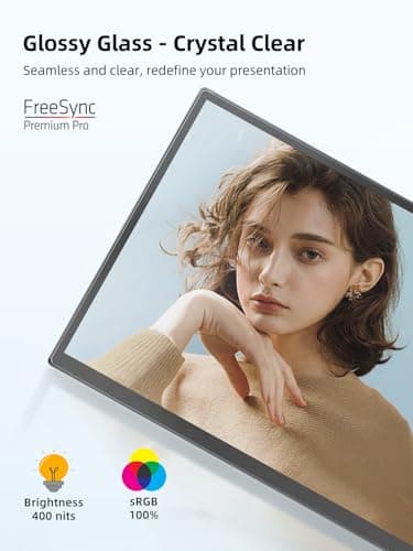 EVICIV 18.5” Portable Monitor Touchscreen | 120HZ 1ms Gaming Monitor | FreeSync, HDR | 400Nits | 1080P FHD IPS | 100% sRGB | VESA & Smart Case | Large Travel External Second Screen for Laptop, Switch - Image 3