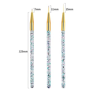Artdone 31pcs Nail Art Brushes, Nail Art Tool Set, Dotting Tools, Dust Brush,Striping Brushes for Long Lines, Drawing Pen For Gel Polish Design supply - Image 4