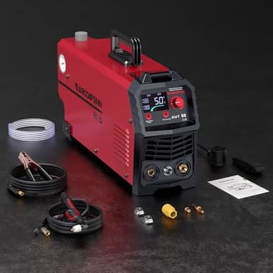 ARCCAPTAIN Plasma Cutter, [Large LED Display] 50Amps Cutter Machine with 110/220V Dual Voltage DC Inverter IGBT 1/2 Inch Clean Cut Post Flow and 2T/4T, for Beginners DIY - Image 8