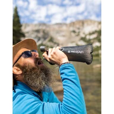 LifeStraw Peak Series - Collapsible Squeeze Bottle Water Filter System – 650ml for Trail Running, Through Hiking, Travel, Cycling, and Fishing; BPA-Free; Mountain Blue - Image 4