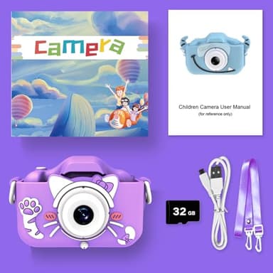 Goopow Kids Camera Toys for 3-8 Year Old Girls Boys,Children Digital Video Camcorder Camera with Cartoon Soft Cover, Best Chritmas Birthday Festival Gift for Kids - 32G SD Card Included - Image 8