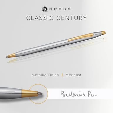 Cross Classic Century Refillable Ballpoint Pen Presented in a Luxury Gift Box - Medium Point, Black Ink, Medalist - Image 5