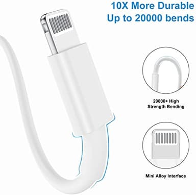 Long iPhone 12 13 14 Fast Charger Cable 10ft,[Apple MFi Certified] USB C to Lightning Cable,Type C Port Support Apple Charging Cord for iPhone 14 Pro/14/13 Pro/12 Pro Max/12 Mini/11 Pro/XS/XR/iPad. - Image 3