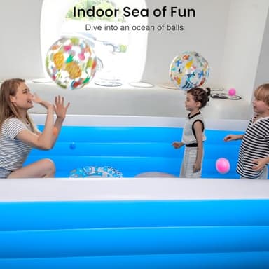 Large Inflatable Pool for Family, 165'' x 76'' x 22'' Full-Sized Blow Up Pool for Adults, Oversized Thickened Inflatable Swimming Pool for Summer Water Party Backyard Garden Lawn - Image 6