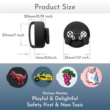 Case for Apple Tag 2 Pack - Tag Silicone Holder Case with Changeable Marine Animals Decorations - Girls Boys GPS Tracker Tag Cute Holder Case for Shoes, Backpack - Image 2