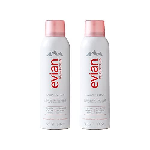 Evian Facial Spray 5 oz Duo Hydrating Mineral Water Mist for Face & Skin Refreshes Makeup, Sets, & Tones Facial Spray Twin Pack for Daily Skincare and Lightweight Facial Moisturizer Mist - Image 1