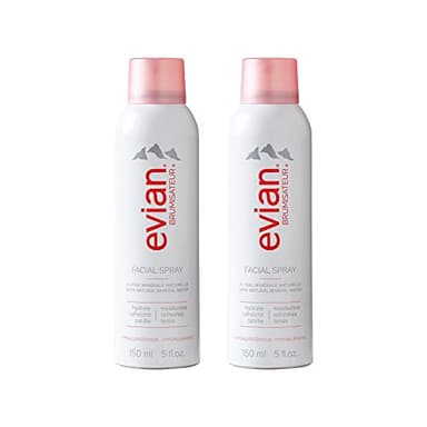 Evian Facial Spray 5 oz Duo Hydrating Mineral Water Mist for Face & Skin Refreshes Makeup, Sets, & Tones Facial Spray Twin Pack for Daily Skincare and Lightweight Facial Moisturizer Mist - Image 1