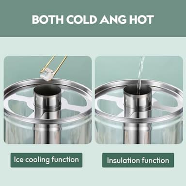 4.5 Gallon Drink Dispensers for Parties, Beverage Dispenser with Stand, Commercial Hot Cold Juice Dispenser with Ice Container and Stainless Steel Drip Trays for Beer, Water Lemonade - Image 7