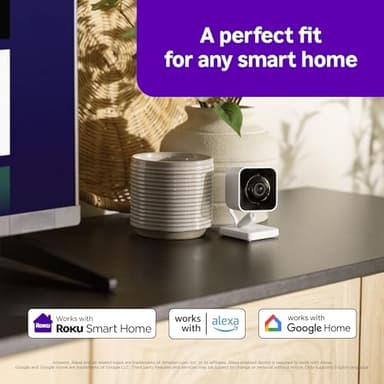 Roku Indoor Camera - Home Security - 1-Pack - Wired Security Camera & Pet Monitor with 1080p HD Color Night Vision, Works with Alexa & Google, Motion & Sound Detection, WDR & WiFi 6 - Image 7