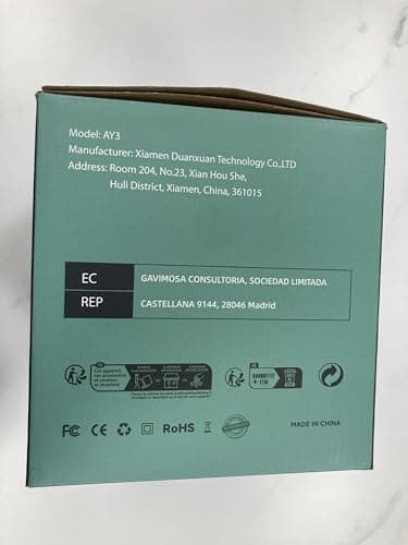 [360°Adjustable Stand] Mini Projector with WiFi and Bluetooth: Electric Focus & Auto Keystone 1080P 500 ANSI Bluetooth Projector, ONOAYO AY3 Portable Movie Phone Projector for Home Upgrade Black - Image 4