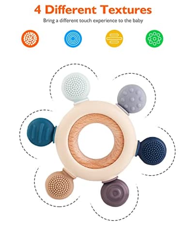 akolik Baby Teething Toys, Teething Relief Toy, BPA Free Baby Chew Toys Infant Toys Newborn Accessories, Teethers for Babies 0-3-6-9-12 Months Old Boys Girls - Image 5