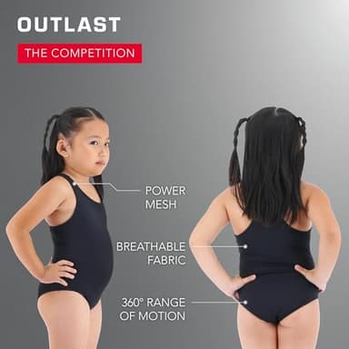 TYR Girls' Standard Durafast Lite Ella Maxfit Swimsuit, Black, Large - Image 4