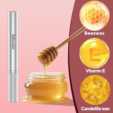 Honey Lipstick Tinted Lip Balm, Sheer Lightweight Lip Stain for All Skin Tones, Moisturizing Nourishing Lipstick for Women All Skin Tones, a Hint of Natural Cherry Tint, Pack of Black & Pink - Image 2