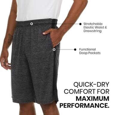 Athletic Shorts for Men - Men's Basketball Shorts - Sports Shorts for Workout, Gym, Running (3 Pack/Set A, Large) - Image 2