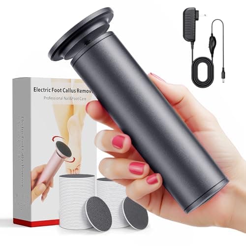 Electric Callus Remover for Feet, Professional Pedicure Tools for Feet with 70pcs Sandpaper Discs, Adjustable Speed Aluminum Foot File for Dead Skin - Black - Image 1