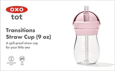 OXO Tot Transitions 9 oz. Straw Cup - Blossom - Image 10