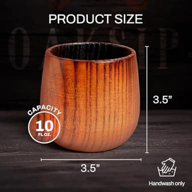 The Original Charred Wooden Bourbon Drinking Glass Bourbon Gifts for Men | Whiskey Glasses For Dad | Great Whiskey Gifts for Men Who Have Everything | Perfect Presents For Boyfriend or Dad (2 Pack) - Image 2